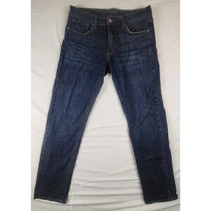 Lucky Brand Jeans Mens 32x32 Blue Dark Wash 221 Original Straight Stretch Denim